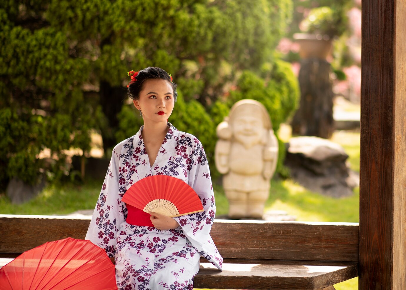 Woman with kimono